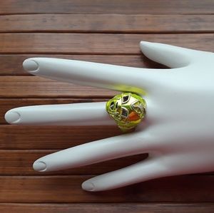 VSA Designs Tres Luchas Mask Ring sz 8